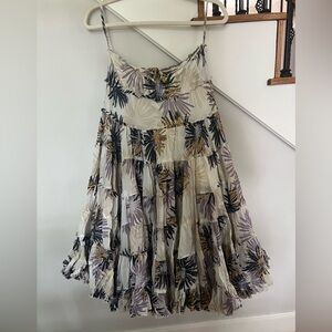 Anthropologie Floral Print swing skirt
